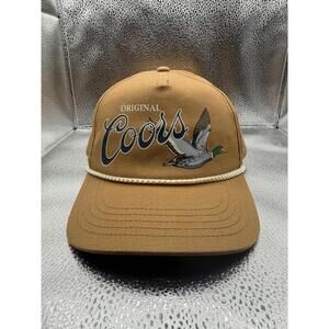 American Needle Coors Original Canvas Cappy Hat Beer Cap Tan Snapback 2024
